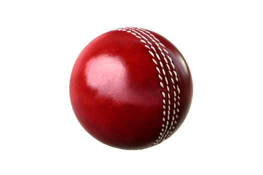 Red Leather Cricket Ball Sport Equipment Game Play, png