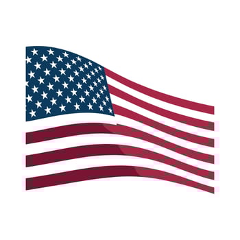 Waving American Flag Illustration vector