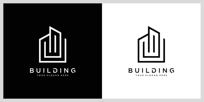 Building logo design architecture vector