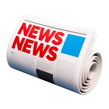 Rolled Newspaper with News Headline png