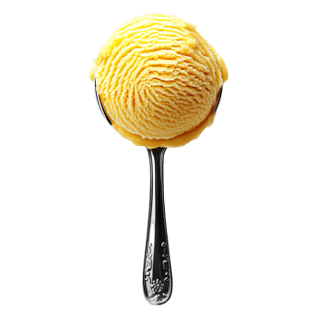Vanilla Ice Cream Scoop Sweet Treat Dessert on transparent background png