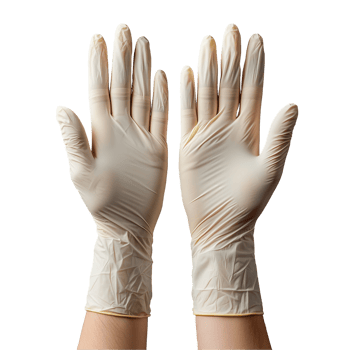 Latex Gloves Medical Grade Disposable PowderFree on transparent background png