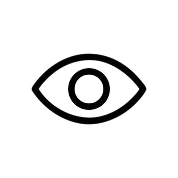 Eye line icon isolated on white background vector