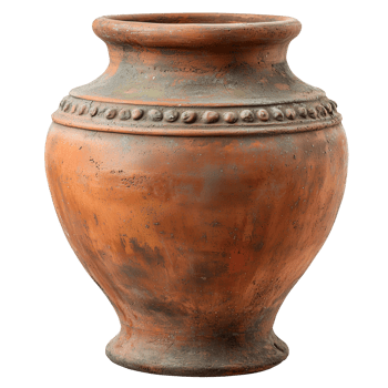 Terracotta Pot Rustic Decor Vase on transparent background png