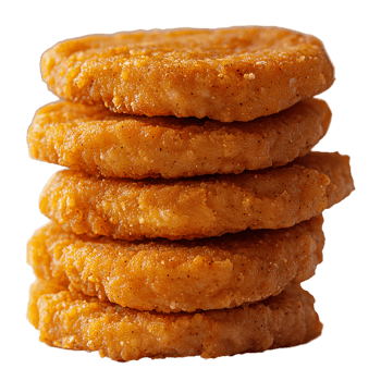 Crispy Potato Hash Browns Stack on transparent background png