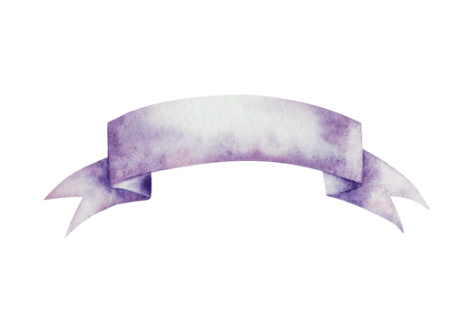 Decorative long ribbon. Watercolor hand drawn illustration isolated on background, transparent . Botanical and wedding illustration. Baby shower design elements png