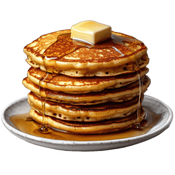 Stack Of Pancakes With Butter And Syrup png