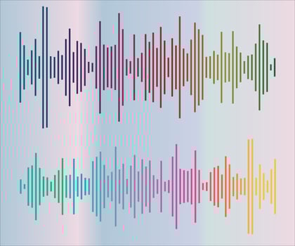 Audio Wave Line Art Design vector