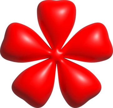 3d flowers, decorative red floral for element png
