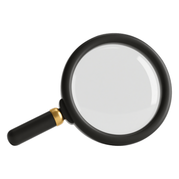 Magnifying Glass 3D Cartoon Illustration png