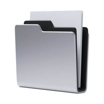 Silver Folder with Documents png