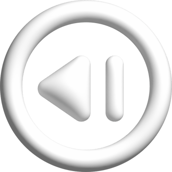 3D play button white png