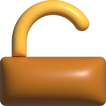 3D lock key, unlock key buttons, safe symbol for a emoji icon png