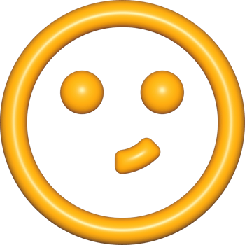 emoji face 3d icon yellow, 3d cute emoji circle face outline shape png