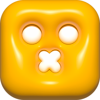 emoji face 3d icons yellow, emoji square face shape png