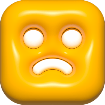 emoji face 3d icon yellow, emoji square face shape png