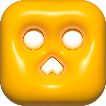emoji face 3d icon yellow color, emoji square face png