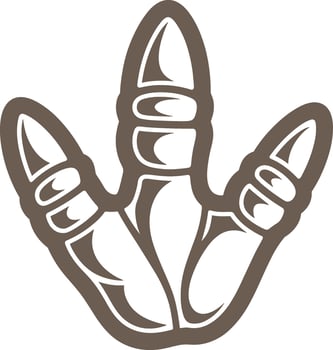 Tyrannosaurus Rex Footprint Outline vector