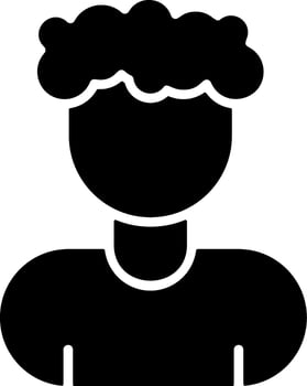 User Profile Black Eps Icon vector