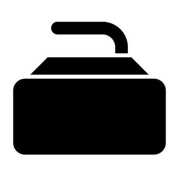 Curling solid icon vector