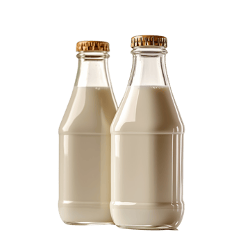 Milk Bottles Glass Dairy Drink on transparent background png