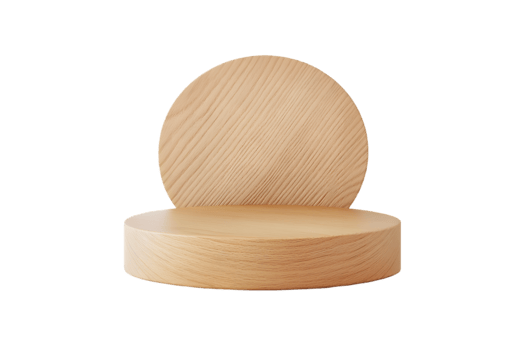 Wooden Display Stand Product Presentation Minimalist Design, png