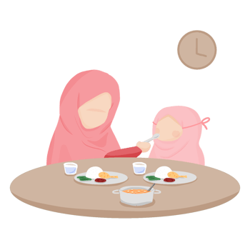 Muslimah are Suhoor Eat in Ramadan png