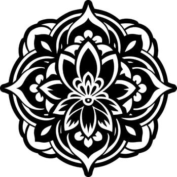 A glyph style icon of art nouveau tattoo vector