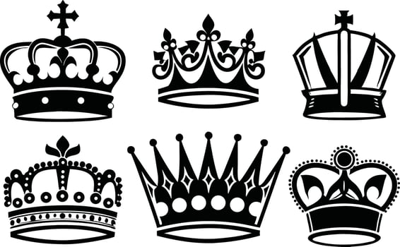 Royal Crown Clipart for Invitations and Decor vector