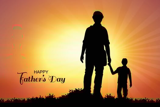Happy fathers day event card great dad with love card background vector