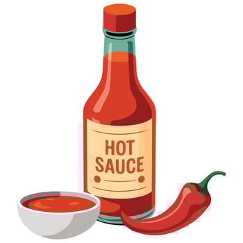 Spicy Mexican chili sauce for cultural celebration isolated illustration on white background vector