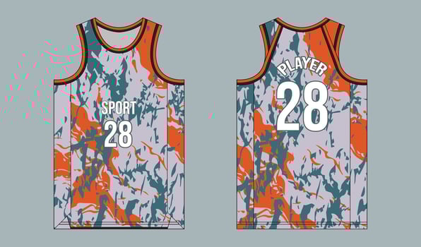 Customizable Basketball Jerseys with Player Names vector