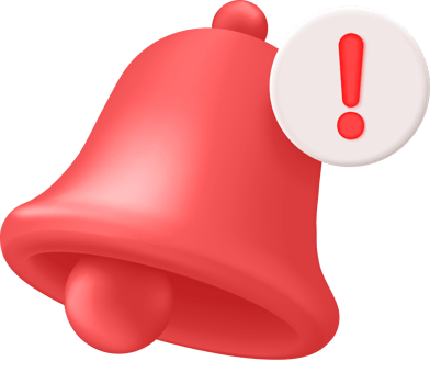 3D minimal notice icon with bubble speech for reminder. new alert for social media png