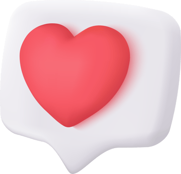 3D heart and love emoji icon, feeling love png