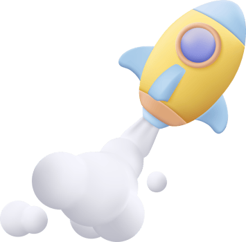 3d flying space rocket with spewing smoke. space for business startup png
