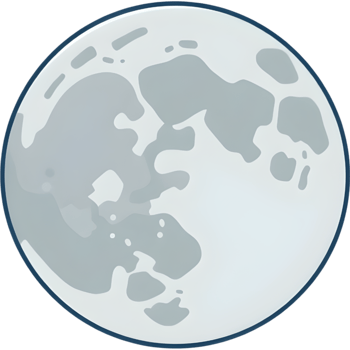 Detailed Illustration of a Full Moon png