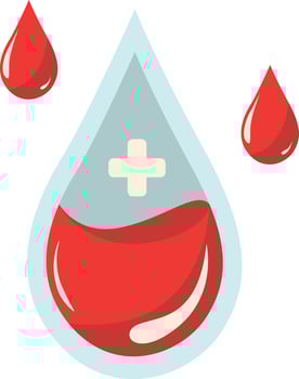 Blood Donor Icon on White Background. vector