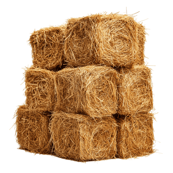 Stacked hay bales farming agriculture countryside farm harvest isolated on transparent background png