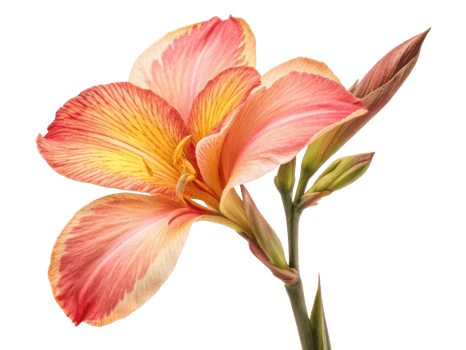 Stunning canna flower showcases vibrant colors and intricate petals, symbolizing beauty and nature artistry png