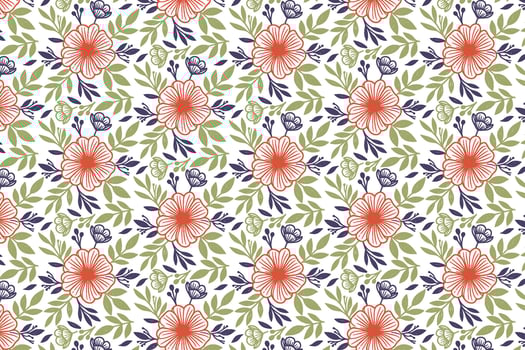 cotton flower fabric outline print, line art pillow motif sketch, hand drawn wrapping design artwork, fashion floral texture inspiration, modern textile pattern vector