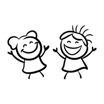 Playful Kids Illustration, Hand-Drawn Doodle Style vector