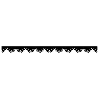 decorative border frame with lace pattern illustration black and white image vector