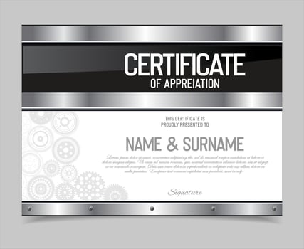 Diploma vintage border award background, Winner achievement certificate or diploma design 01 vector