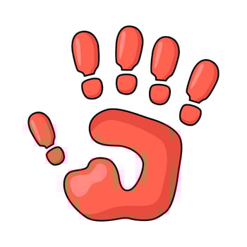 illustration of Baby Handprint vector