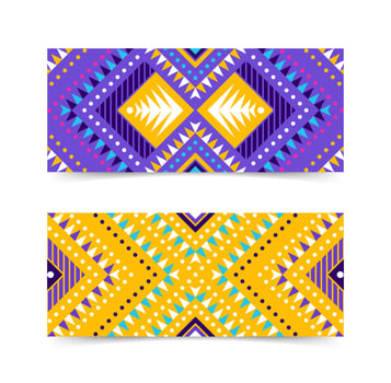 Aztec Ethnic Style Backrounds American Indian Tribal Banners vector