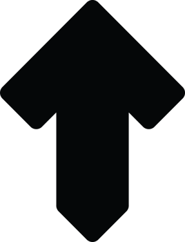 Solid black arrow pointing upwards, clear indicator for upload, scroll up, or direction above, simple graphic for web and print use, high resolution available. png