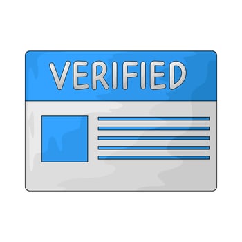 verified card illustration vector