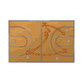 a Basketball court vector
