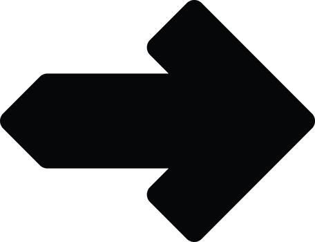 Simple black arrow pointing right, a universal symbol for direction and progression png