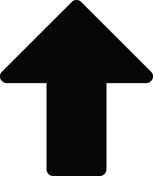 A solid black arrow pointing upwards png